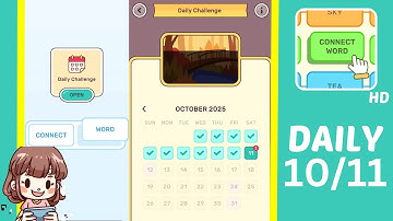 Connect Word Daily Challenge October 11 Answers Walkthrough