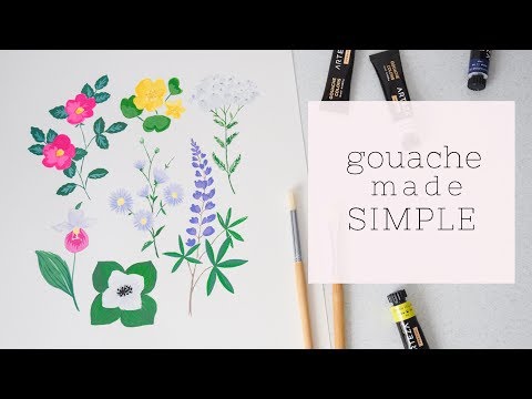 วีดีโอ: วิธีการทาสีดอกไม้ด้วย Gouache