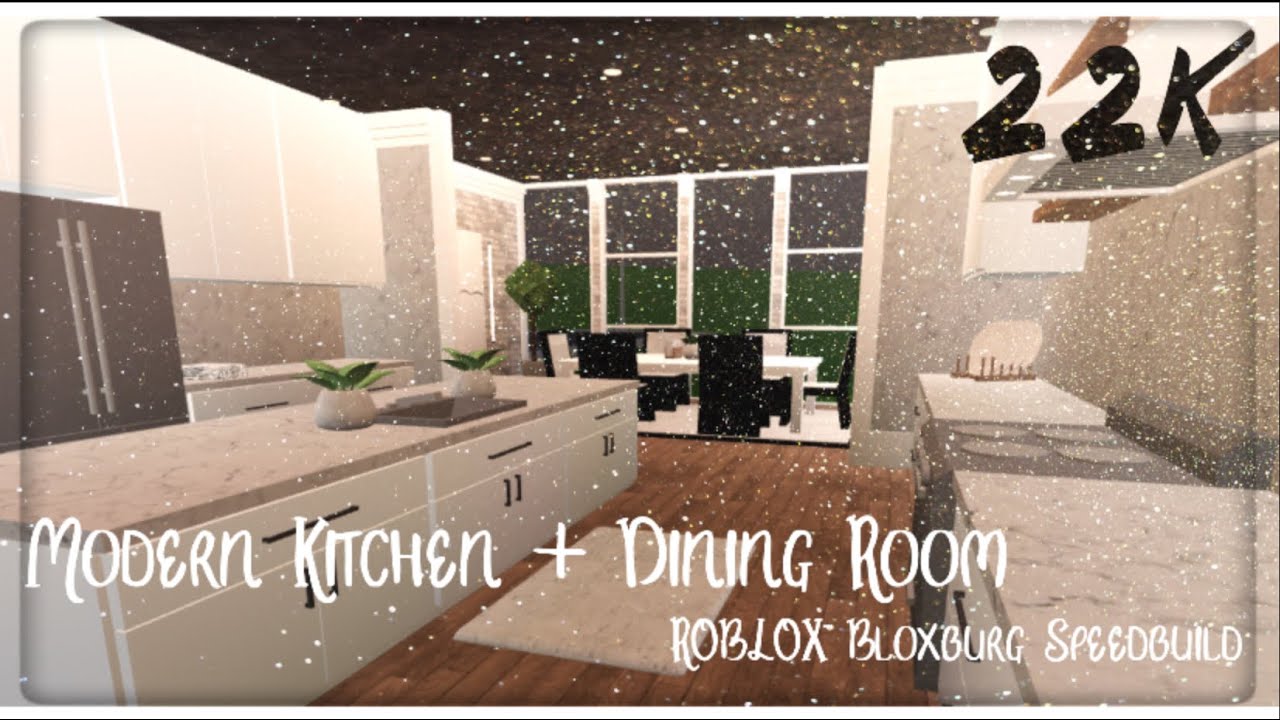 BLOXBURG Modern Kitchen + Dining Room ( Roblox ) YouTube