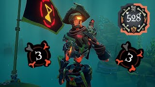 My first hourglass streaks after community day.  (528-1000 to Gold Skeleton curse) | Sea Of Thieves