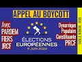  elections europennes 2024  appel au boycott  pardem fiers dpc jrcf et prcf  09052024