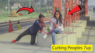 Cutting Peoples 7up Pipe Cutting Prank with Cute Girl