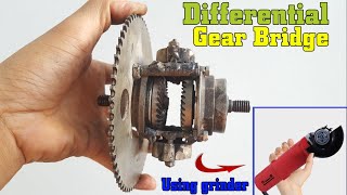 Build a Differential Gear using Old Grinder - (Project electric car)
