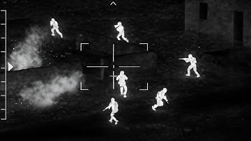 Apache Attack Helicopter Destroys Insurgent Squad with 30mm Cannon