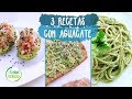 🥑 3 RECETAS CON AGUACATE | Comer Vegano
