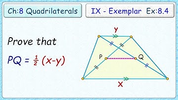 Q. Prove that the length of line joining the mid-points of diagonals of a trapezium is equal to half