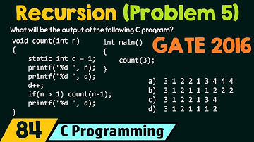Recursion (Solved Problem 5)