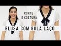 BLUSA COM GOLA LAÇO (CORTE E COSTURA)