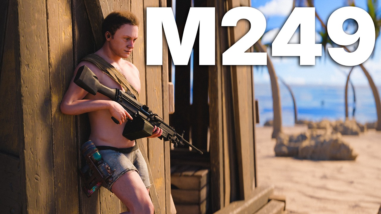 RUSHING M249 Before Base on WIPEDAY (50 KD) - Solo Rust