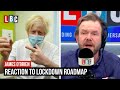 James O'Brien reacts to PM's lockdown roadmap announcement | LBC