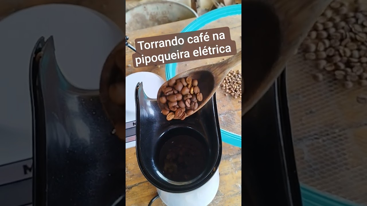 torrando café na pipoqueira elétrica