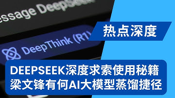 DeepSeek深度求索使用秘籍，梁文锋发现了什么捷径？如何对AI大模型蒸馏，中国创新，美国模仿；DeepSeek数据库泄露；问DeepSeek如何年入百万，答案亮眼｜热点深度（20250131）