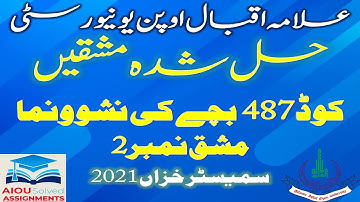 AIOU Solved Assignments | 487 | CHILD DEVELOPMENT | Assignment No 2 | BA | Autumn 2021