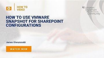 How To use VMware Snapshot for SharePoint Configurations