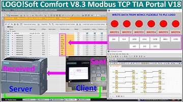 PLC LOGO Modbus Client sent data to PLC S7-1200 Modbus server full tutorial