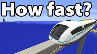 Minecraft Speed Test | Minecraft Maglev Train