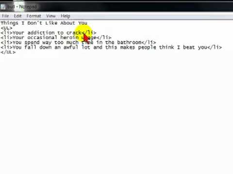 How to Make Bullet Point's in HTML - YouTube