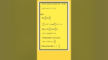 Maxima and Minima of two variables#shortsvideo#education#shortsfeed#mathematics#tech#technology