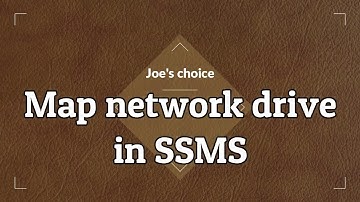 Map Network Drive in SSMS