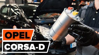 How to change fuel filter OPEL CORSA D [TUTORIAL AUTODOC]