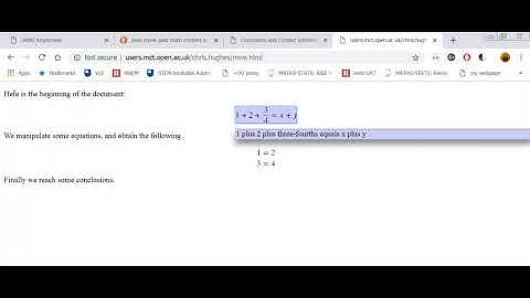 JAWS with MathJax 2.7.5 demonstration 11/8/2018 8:55:28 AM