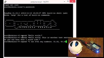 Text to Speech with the Arduino Yún - Using eSpeak