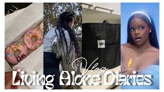 LIVING ALONE DIARIES EP:6 | I MET AYRA STARR! NEW BRAIDS &amp; NEW CANDLES + GETTING READY IN THE DARK🙄