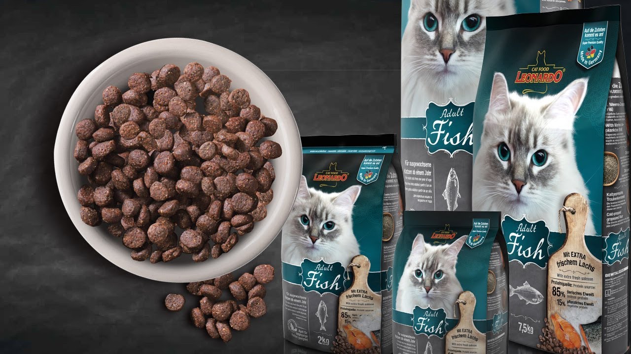 Сухой корм для кошек Leonardo Adult Fish - YouTube