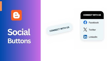 How To Add Social Icons (Buttons) To Your Blogger Website | HTML, CSS