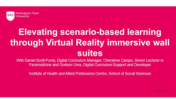 Elevating scenario based learning through Virtual Reality immersive wall suites