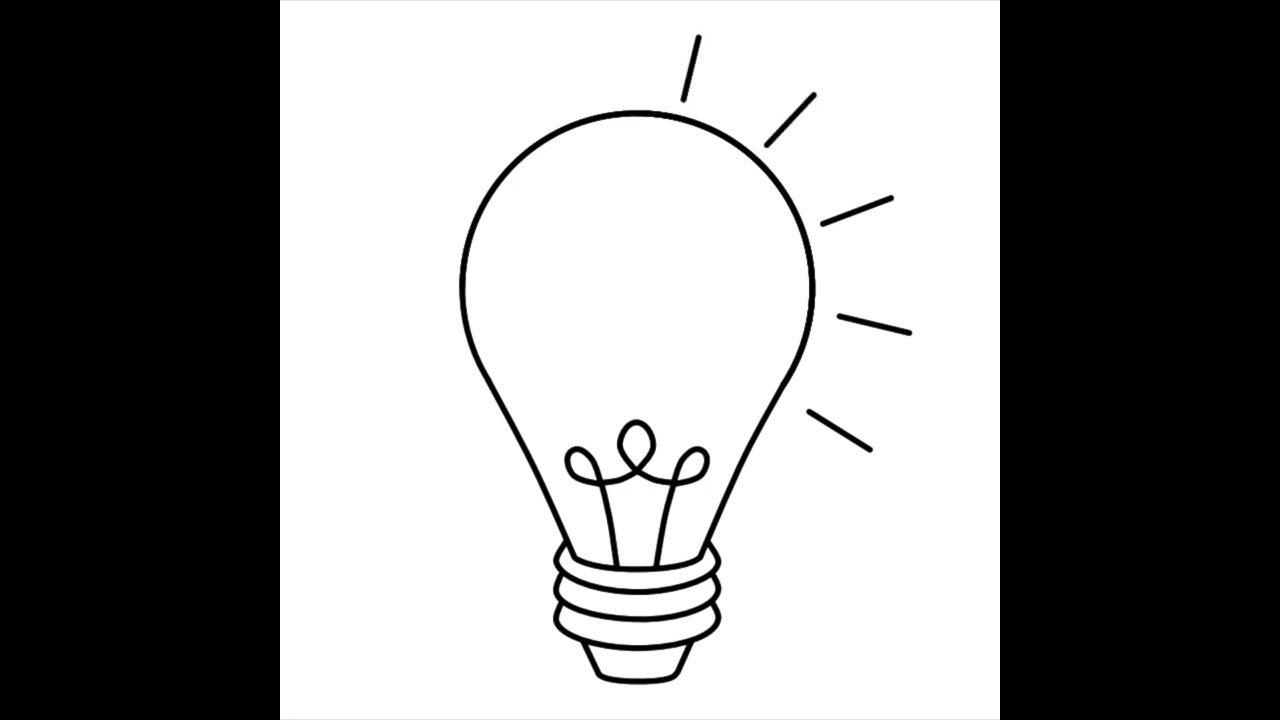 How to Draw a Light Bulb - Easy Drawing Tutorial For Kids