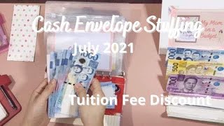 Cash Envelope Stuffing | Tuition Fee Discount | July 2021 | Philippines