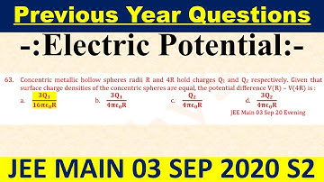 Concentric metallic hollow spheres radii R and 4R hold charges Q1 and Q2 respectively. Given that su