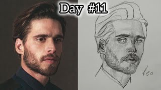 Practice sketch drawing with Leo   Day 11