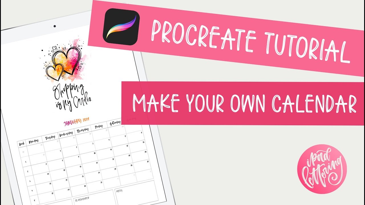 Procreate TUTORIAL: Calendar Maker