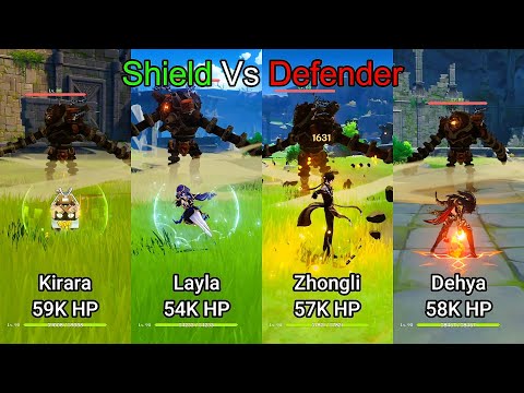 Kirara Shield Strength Comparison | Defender vs Shielder Genshin Impact