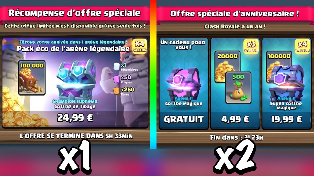 CLASH ROYALE DOUBLE PACK OPENING D'OFFRES SPECIALES LEGENDAIRES ! - CLASH ROYALE DOUBLE PACK OPENING D'OFFRES SPECIALES LEGENDAIRES !