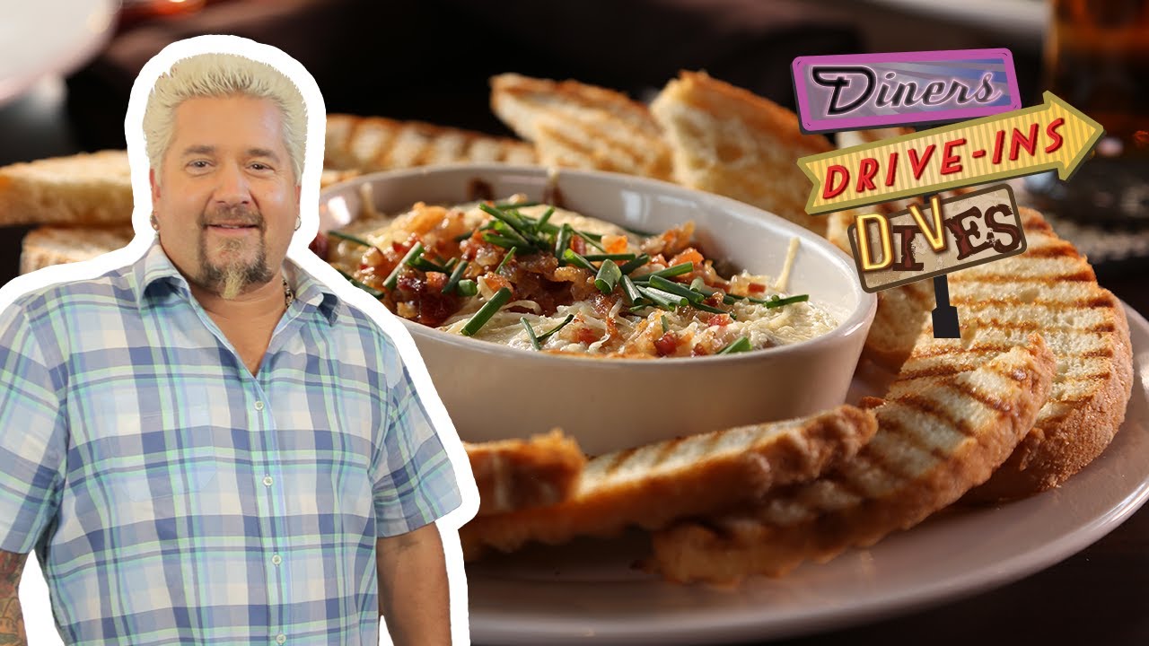 Guy Fieri Eats Bacon And Onion Dip | Diners, Drive-Ins and Dives | Food Network