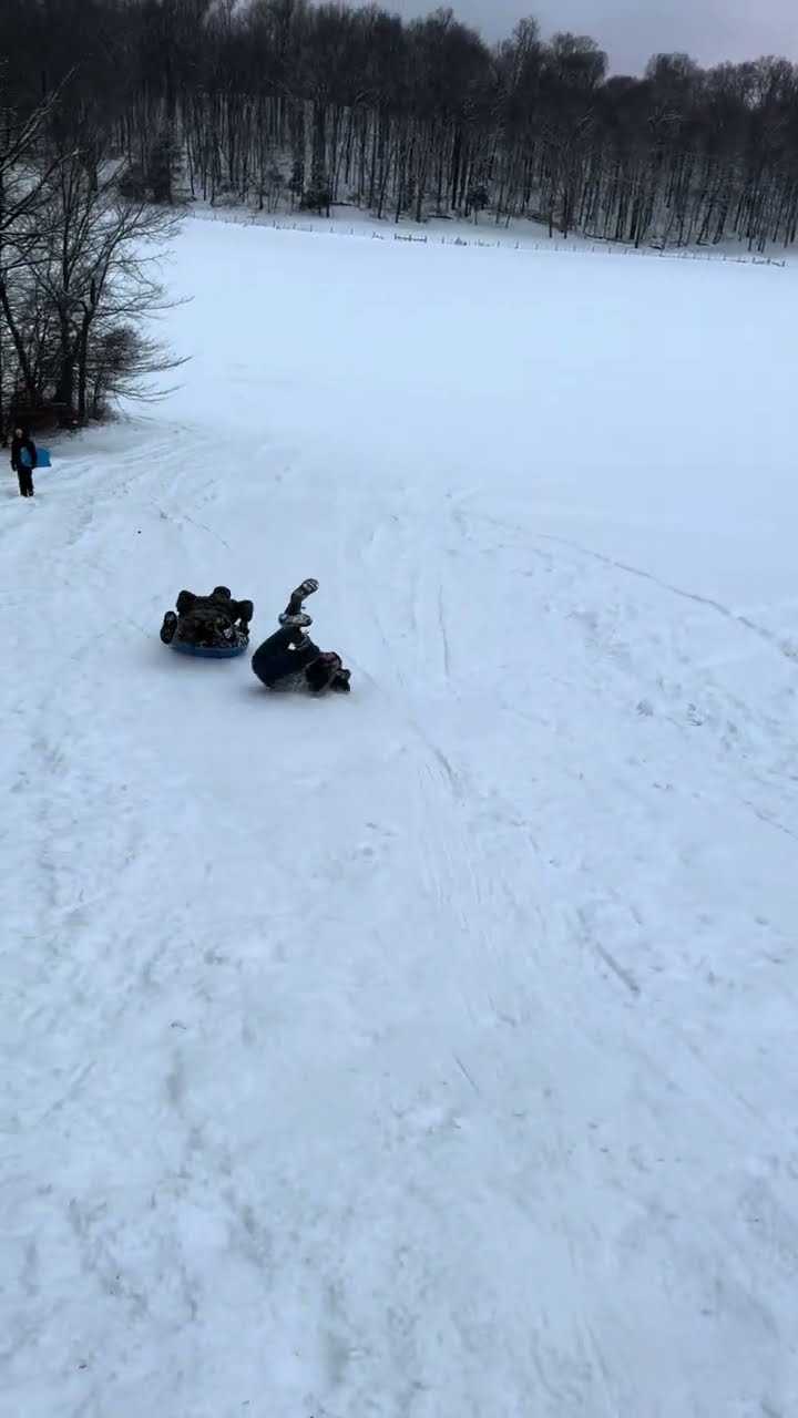 Falling Down Chasing A Sled || ViralHog