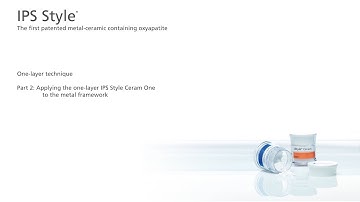 IPS Style Ceram One 2/3 – Applying the ceramic