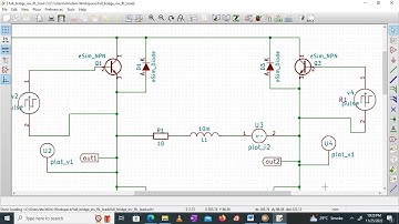Single Phase Full Bridge Inverter with RL load simulation using eSim open-source EDA tool