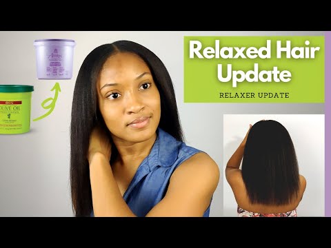 Relaxed Hair Journey 2021 | relaxer stretch results| relaxer update hair growth journey length check