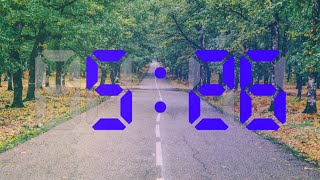 7 minutes timer countdown with calm country side atmosfir background