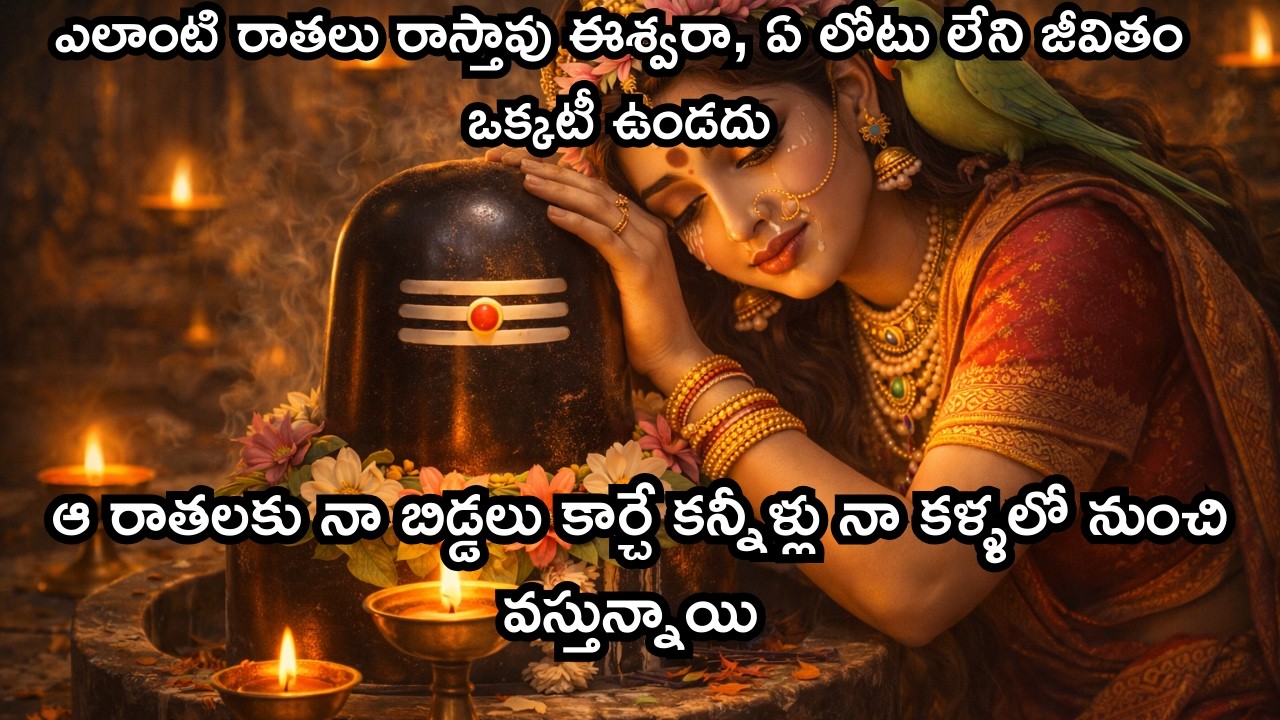 ఎలాంటి రాతలు రాస్తావు ఈశ్వరా, ఏ లోటు లేని జీవితం ఒక్కటీ ఉండదు . ఆ రాతలకు నా బిడ్డలు కార్చే....