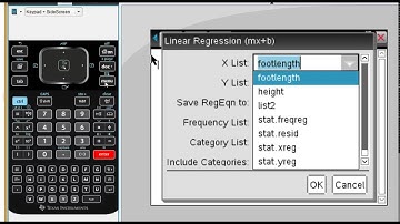 Footlength & Height: Linear Regression on the TI Nspire CAS CX