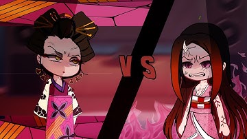 Hashira swap au reacts ???II 2X Speed II Daki and Nezuko FightII