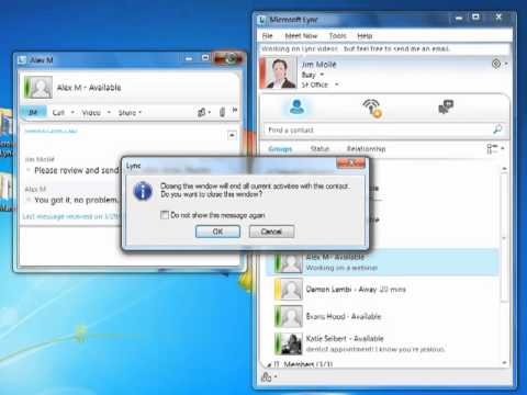 Lync 2010: IM Conversations - YouTube