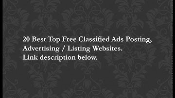10 Best Top Free Classified Ads Posting, Advertising / Listing Web Sites