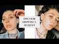 ONE YEAR GROWING OUT MY BUZZCUT (showing each length) | Biddle