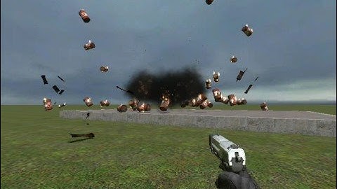 Gmod Physics - 50 barrel explosion